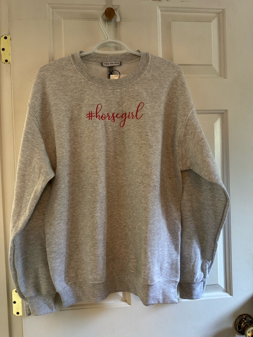 Tkeq equestrian horse girl crewneck